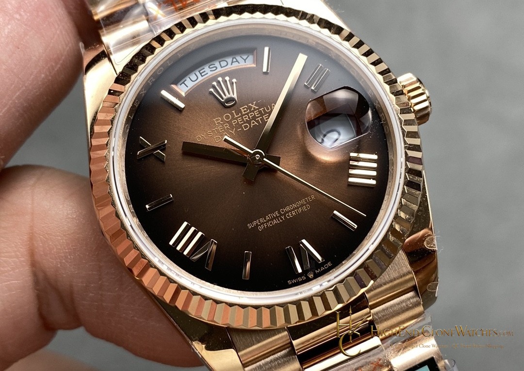 Rolex Day-Date m128235-0075 dial and marker detail super clone watch