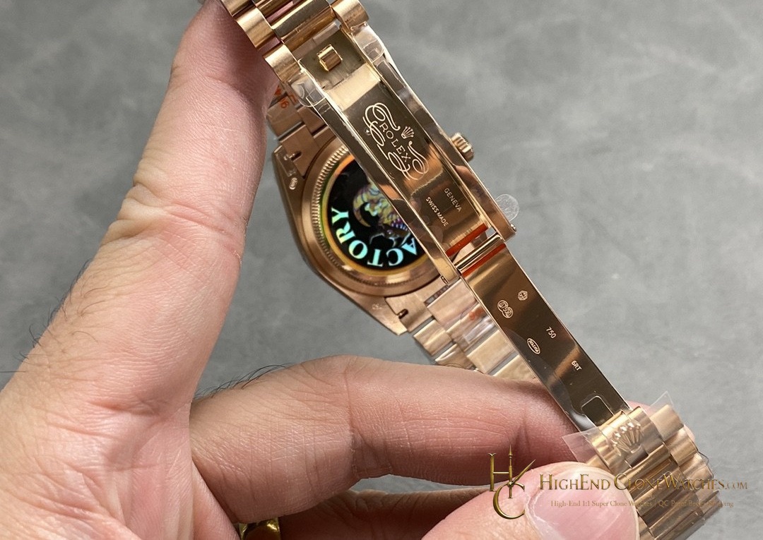 Rolex Day-Date m128235-0075 caseback view super clone watch