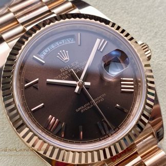 Rolex Day-Date m228235-0002 angled dial view super clone watch