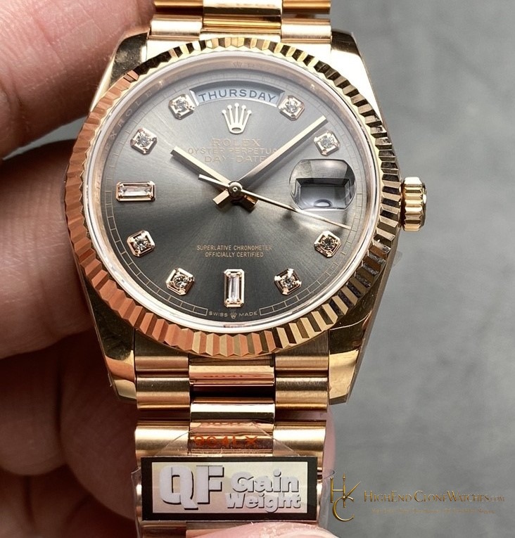 Rolex Day-Date m128235-0050 front view super clone watch
