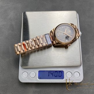 Rolex Day-Date m128235-0050 angled dial view super clone watch