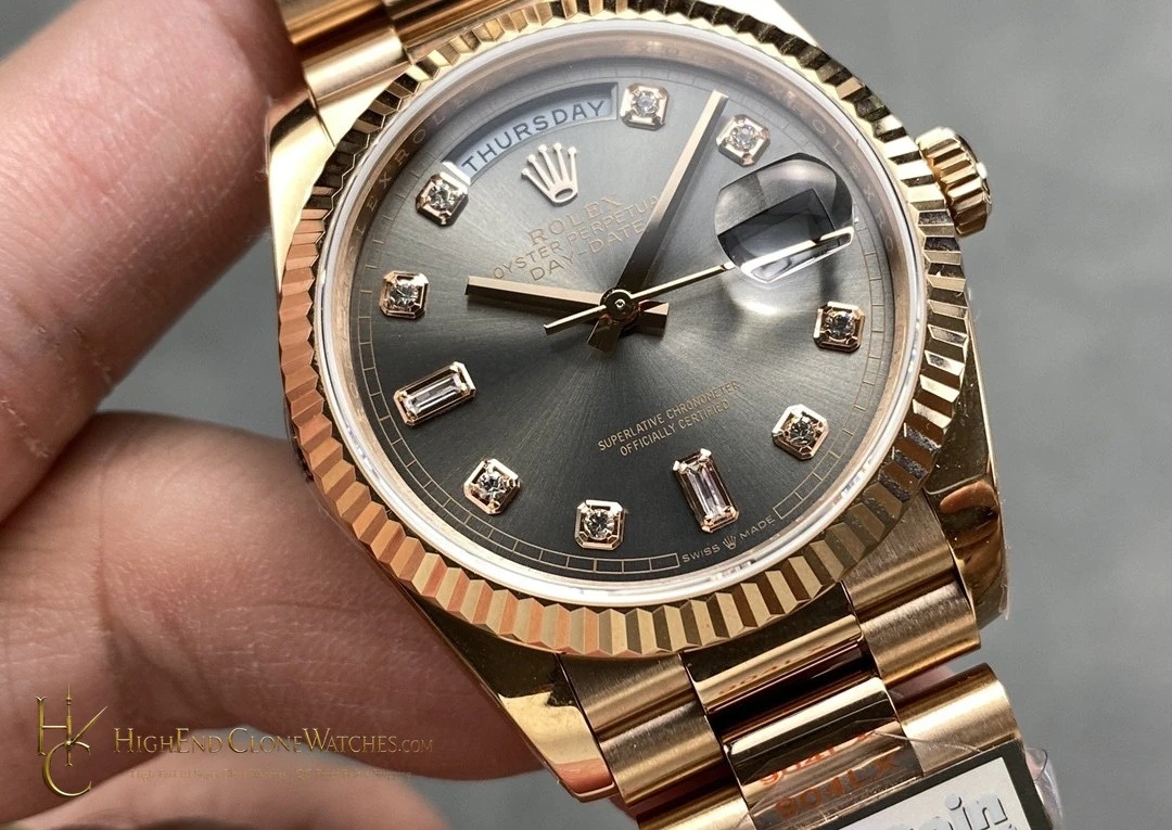 Rolex Day-Date m128235-0050 dial and marker detail super clone watch