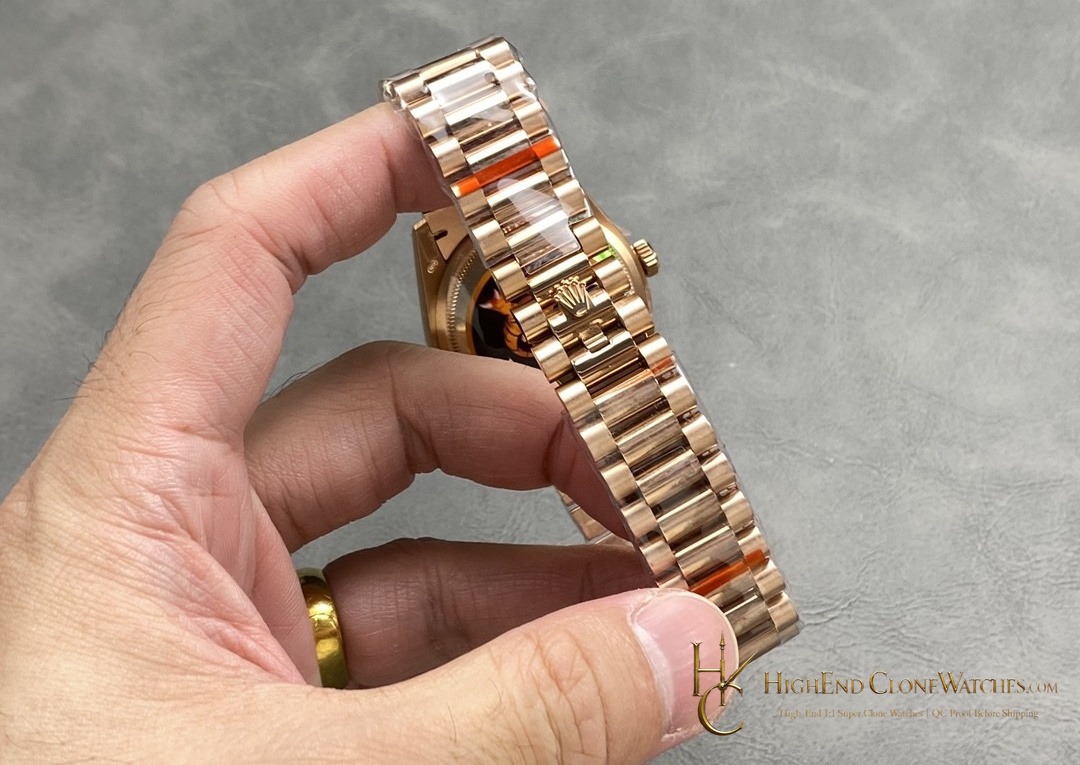Rolex Day-Date m128235-0050 caseback view super clone watch
