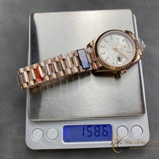 Rolex Day-Date m128235-0087 angled dial view super clone watch