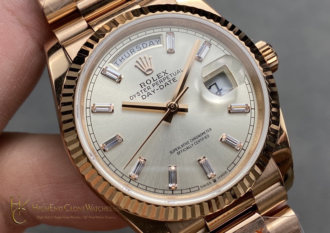 Rolex Day-Date m128235-0087 dial and marker detail super clone watch