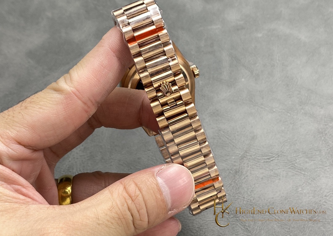 Rolex Day-Date m128235-0087 caseback view super clone watch