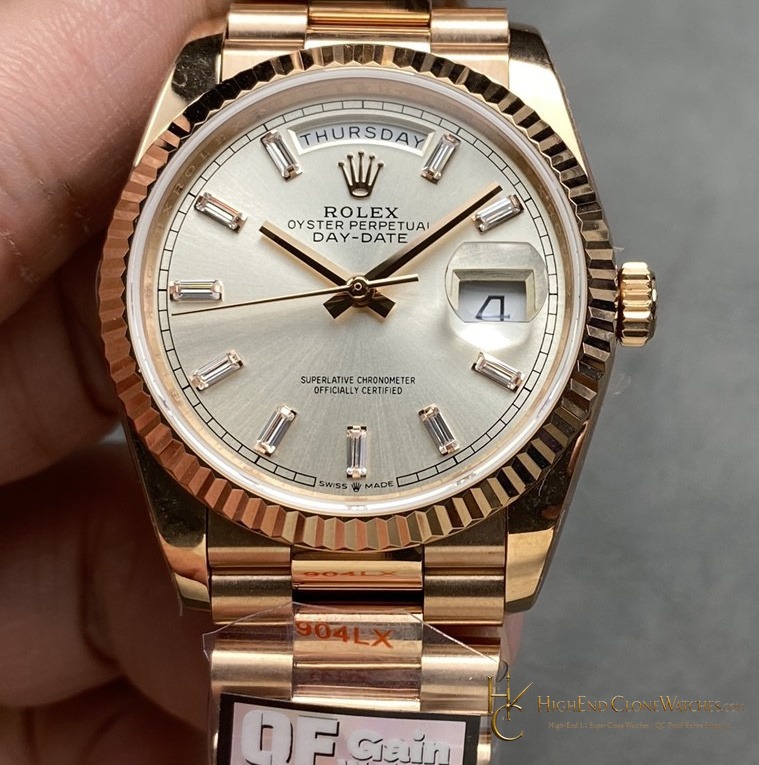 Rolex Day-Date m228235-0004 front view super clone watch