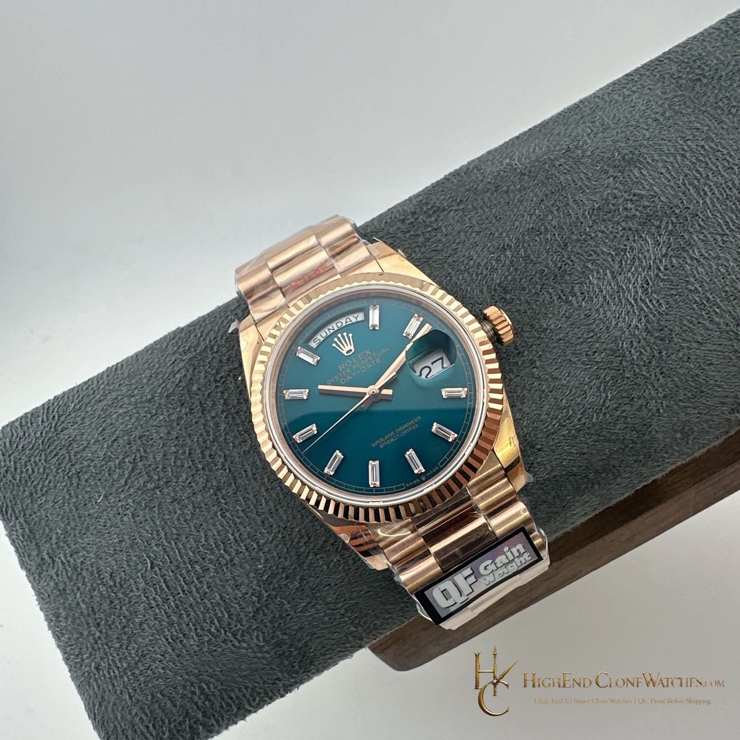 Rolex Day-Date m128235-0085 bezel detail super clone watch
