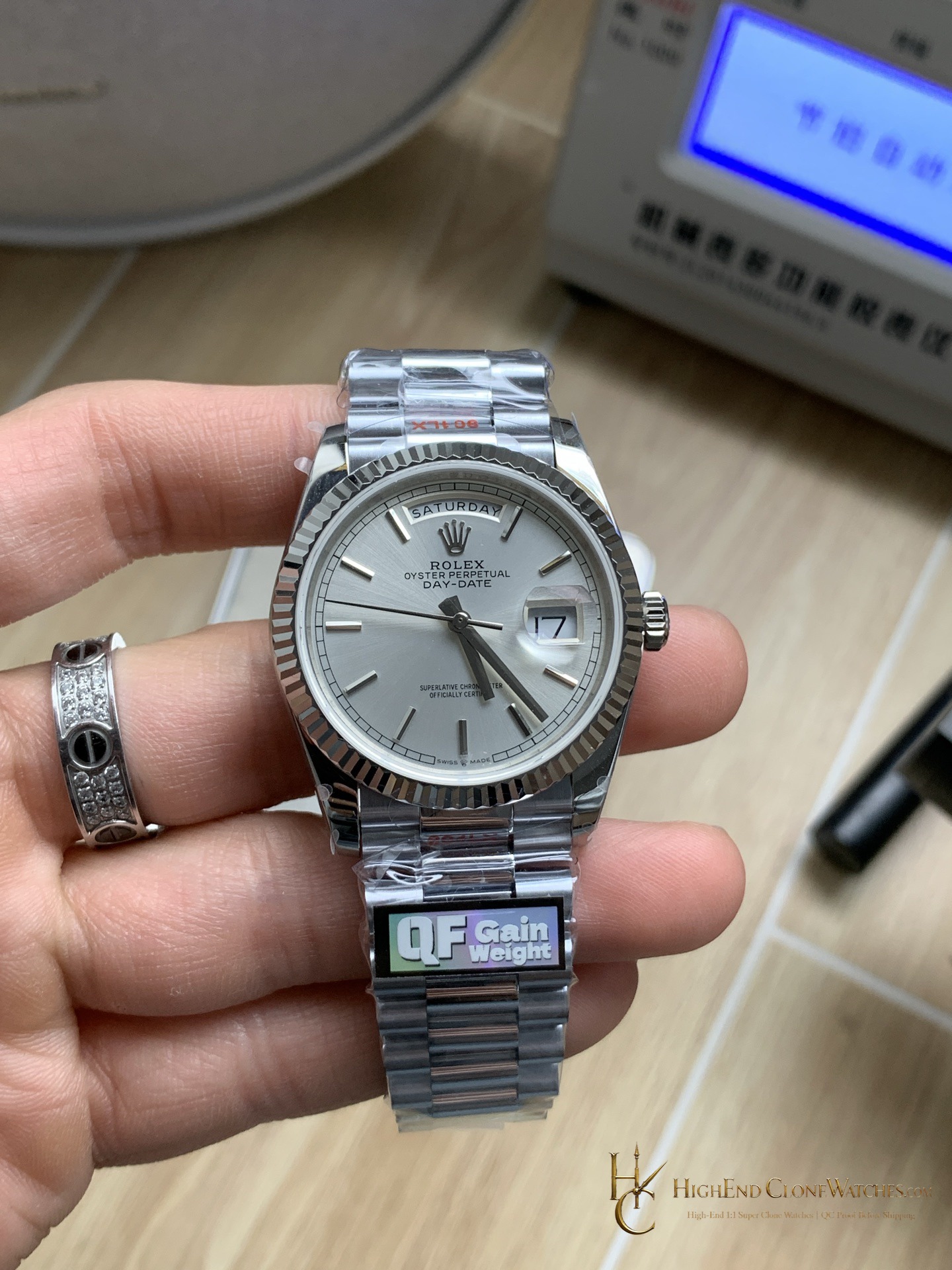 Rolex Day-Date m128236-0001 front view super clone watch