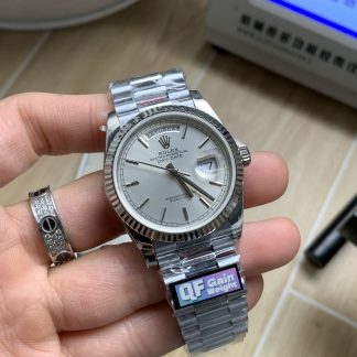 Rolex Day-Date m128236-0001 angled dial view super clone watch