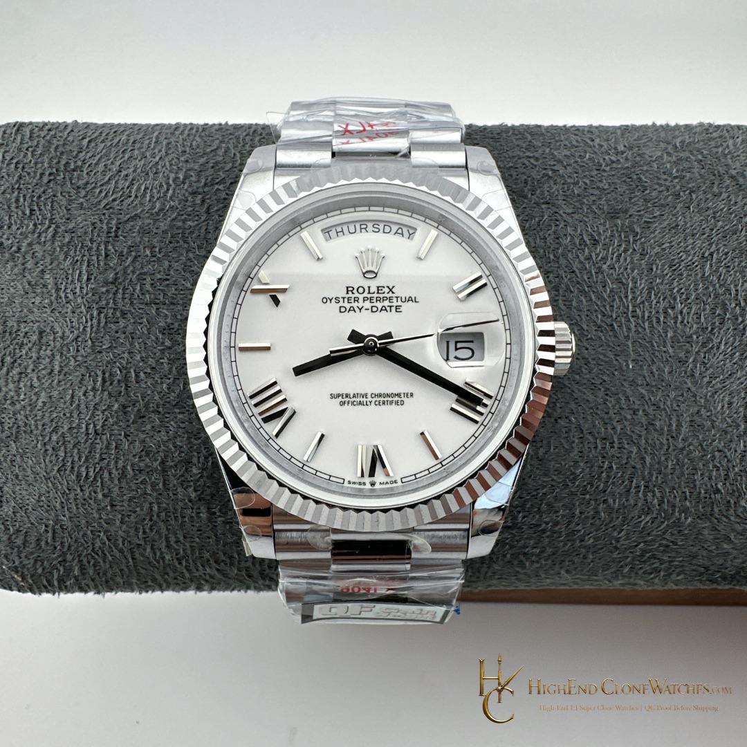 Rolex Day-Date m228239-0046 front view super clone watch
