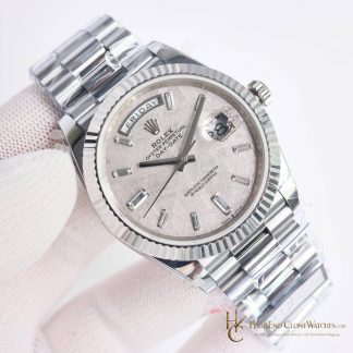 Rolex Day-Date m228239-0055 angled dial view super clone watch