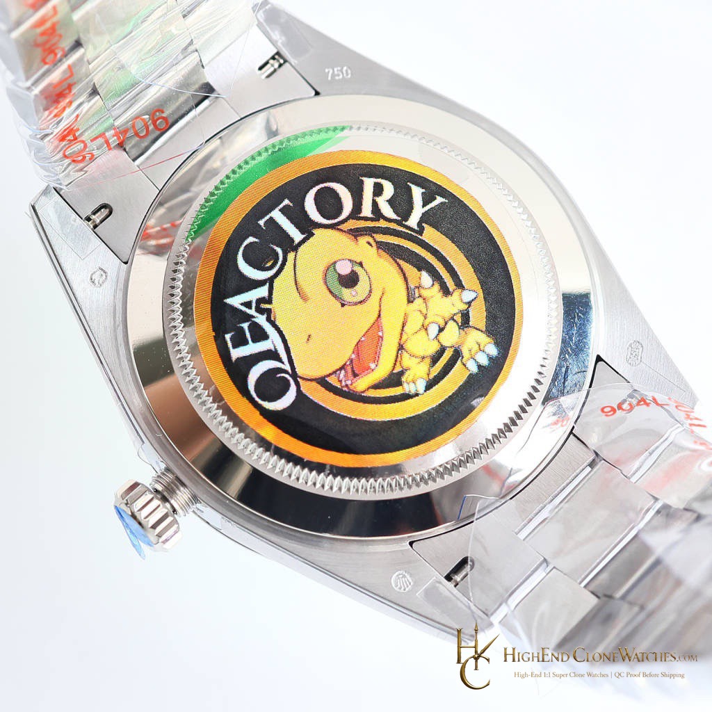 Rolex Day-Date m228239-0055 caseback view super clone watch