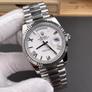 Rolex Day-Date m228239-0046 angled dial view super clone watch