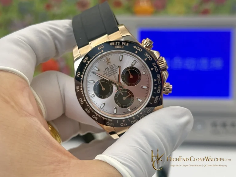 Rolex Daytona 116515 angled dial view super clone watch
