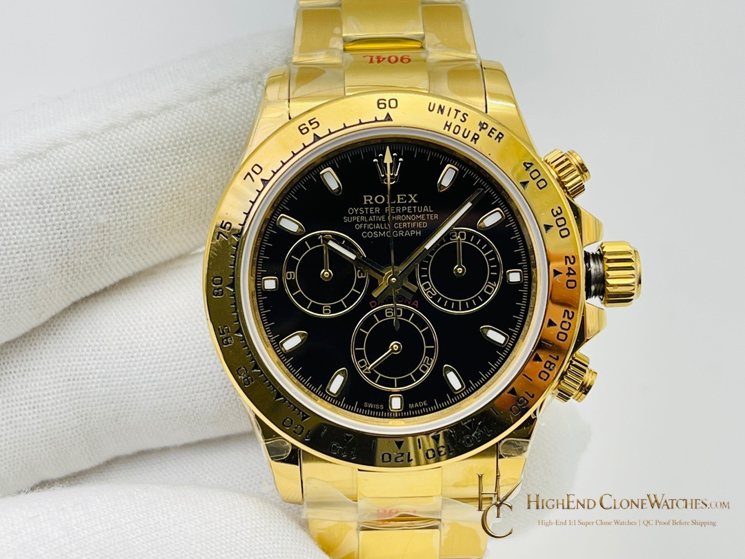 Rolex Daytona M116508-0004 angled dial view super clone watch