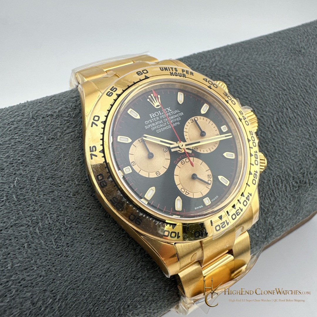 Rolex Daytona M116508-0009 crown and case detail super clone watch