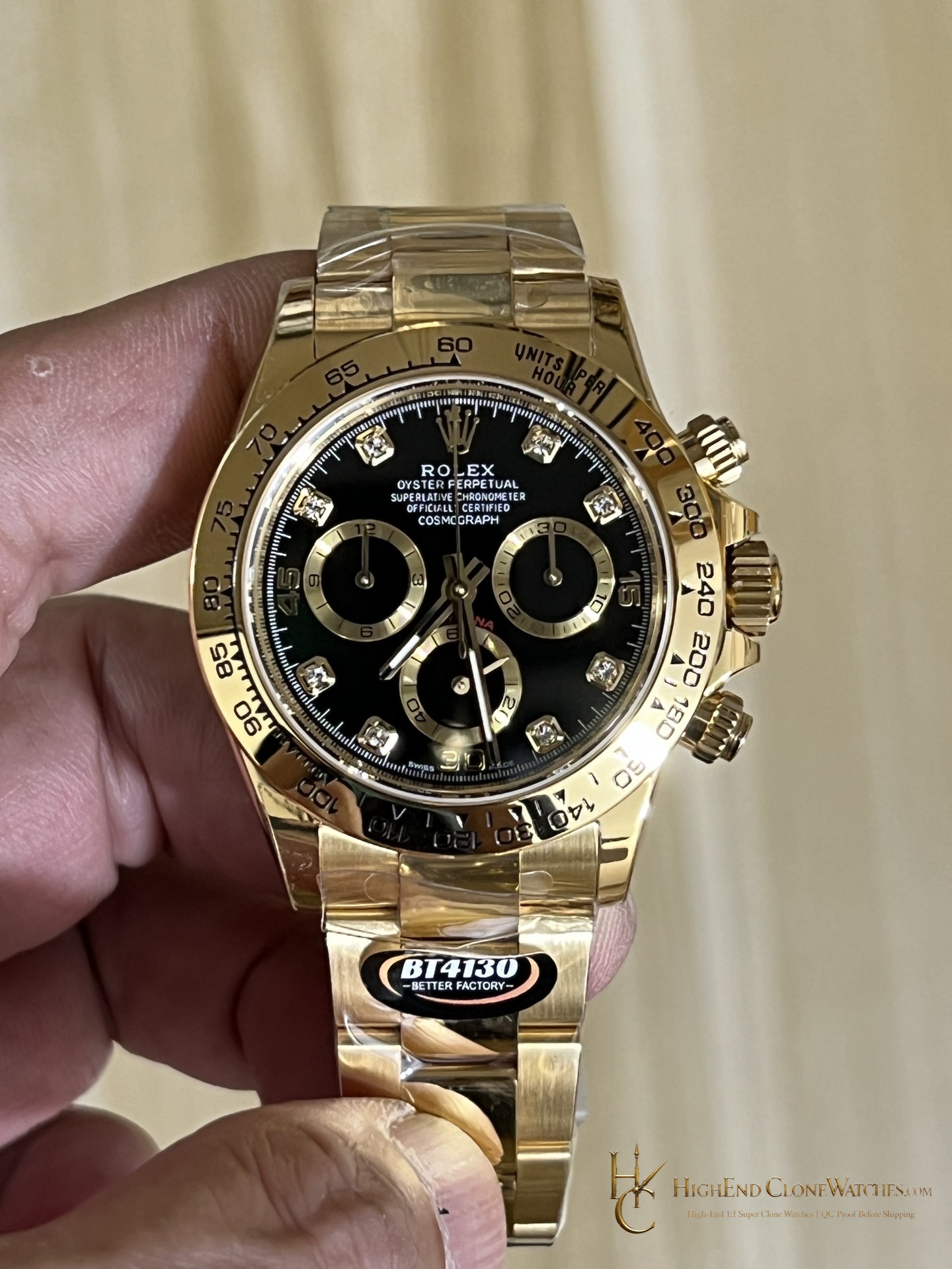 Rolex Daytona 116508-0016 front view super clone watch