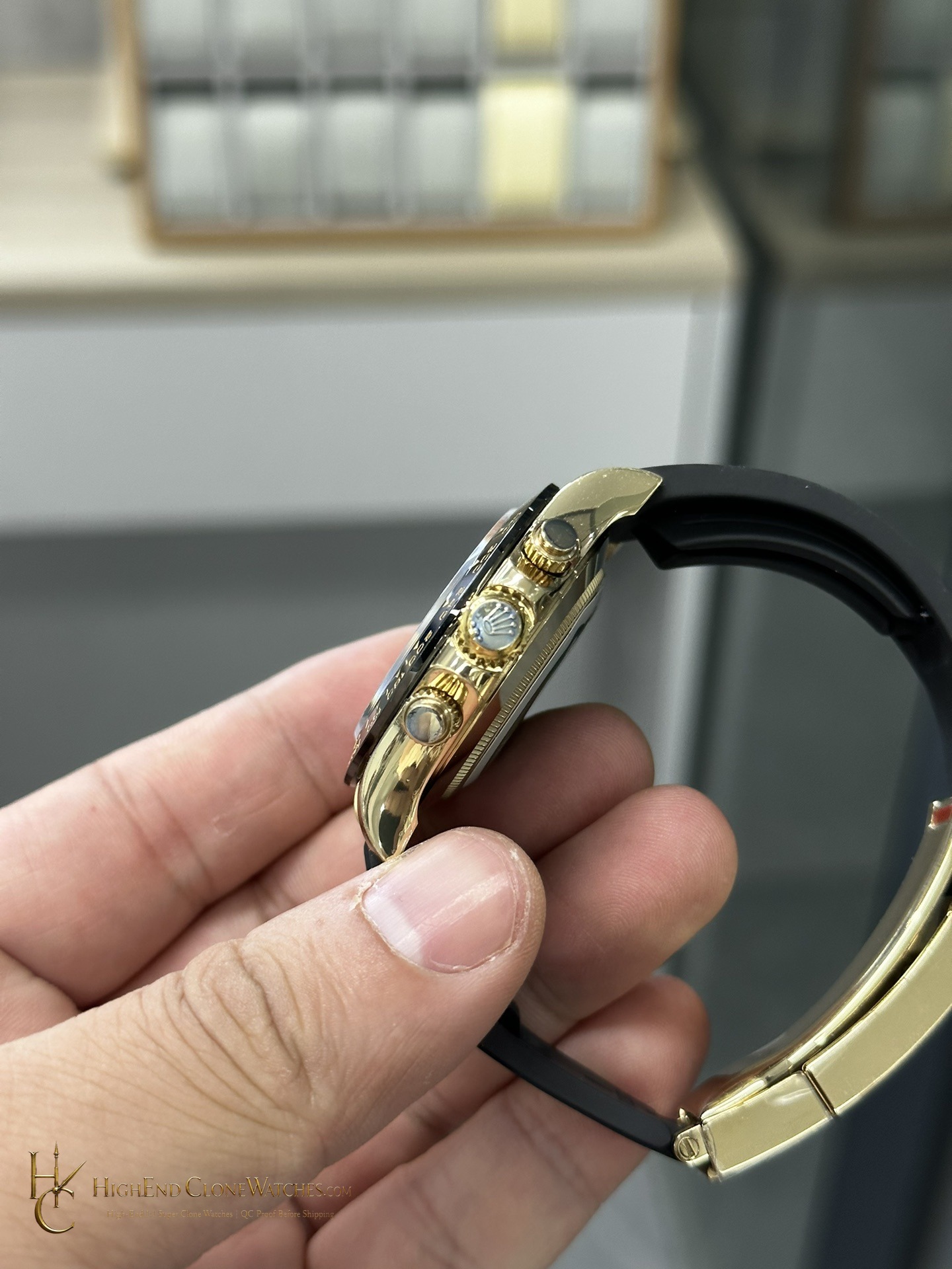 Rolex Daytona 116518LN bezel detail super clone watch