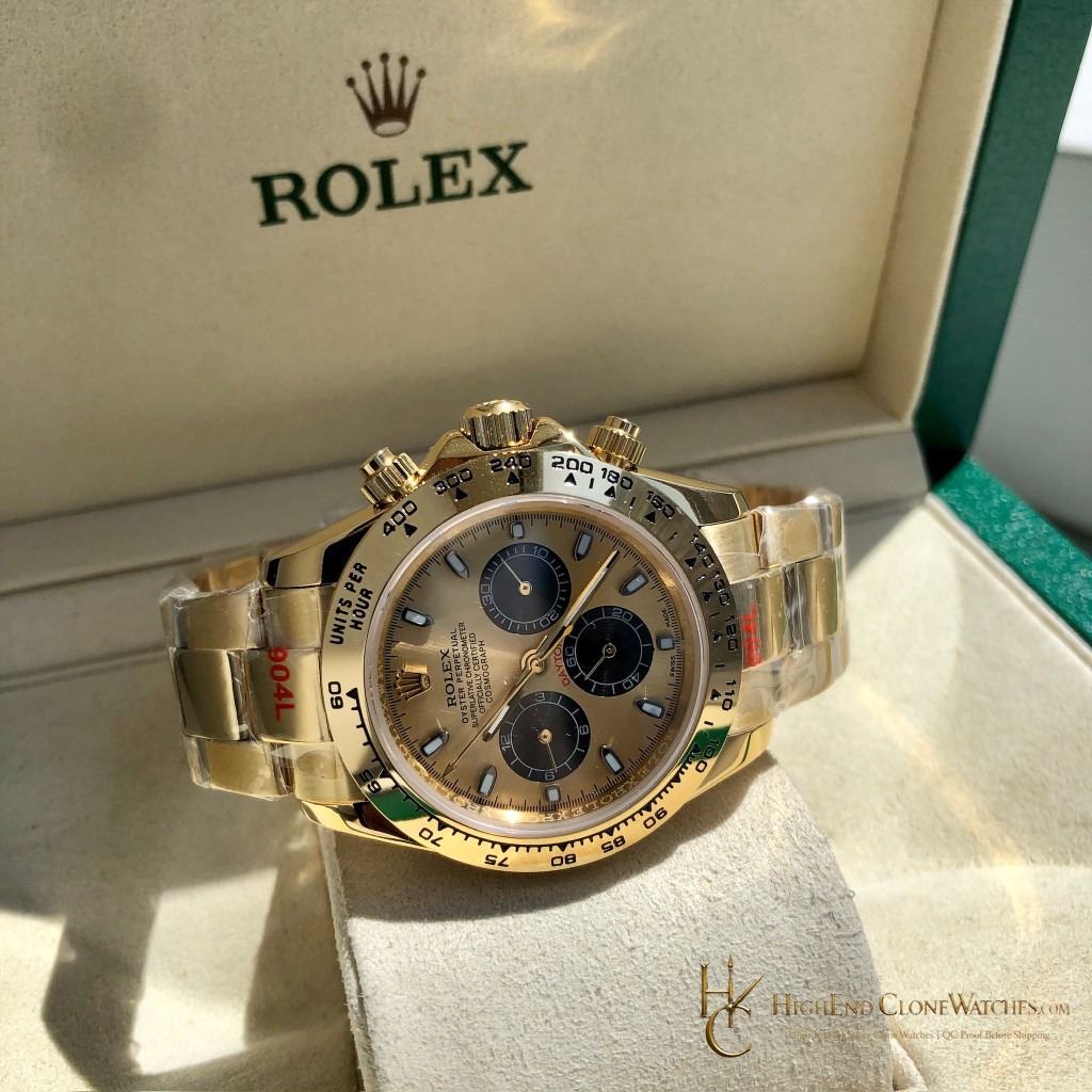 Rolex Daytona 116508-0014 crown and case detail super clone watch