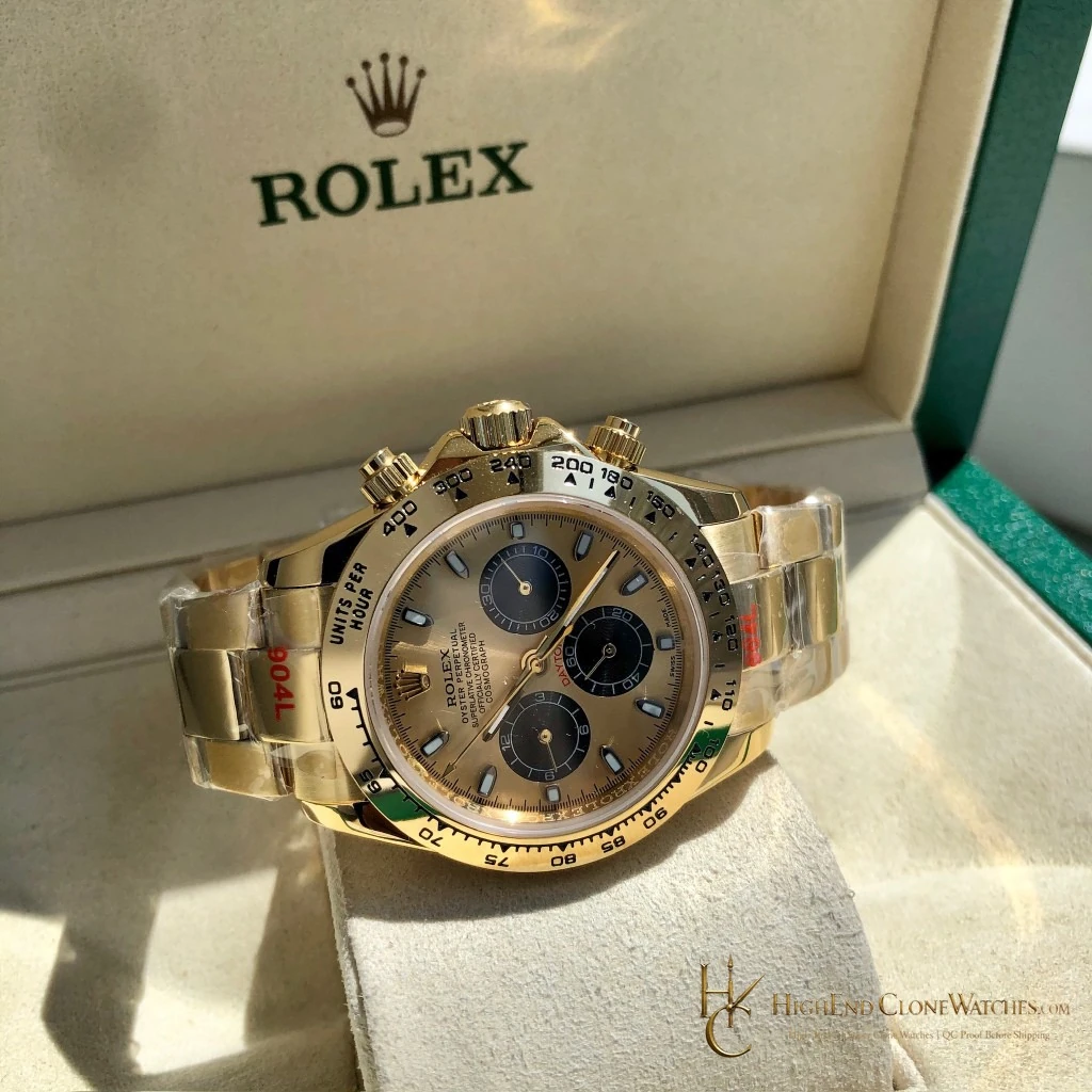 Rolex Daytona 116508-0014 crown and case detail super clone watch