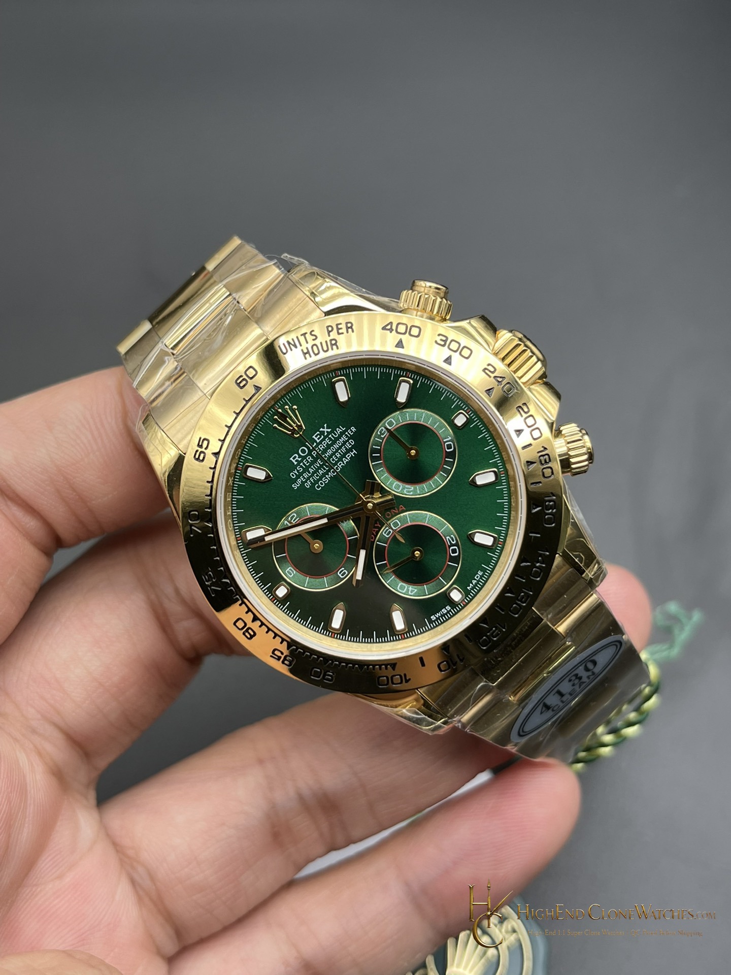 Rolex Daytona 116508-0013 angled dial view super clone watch