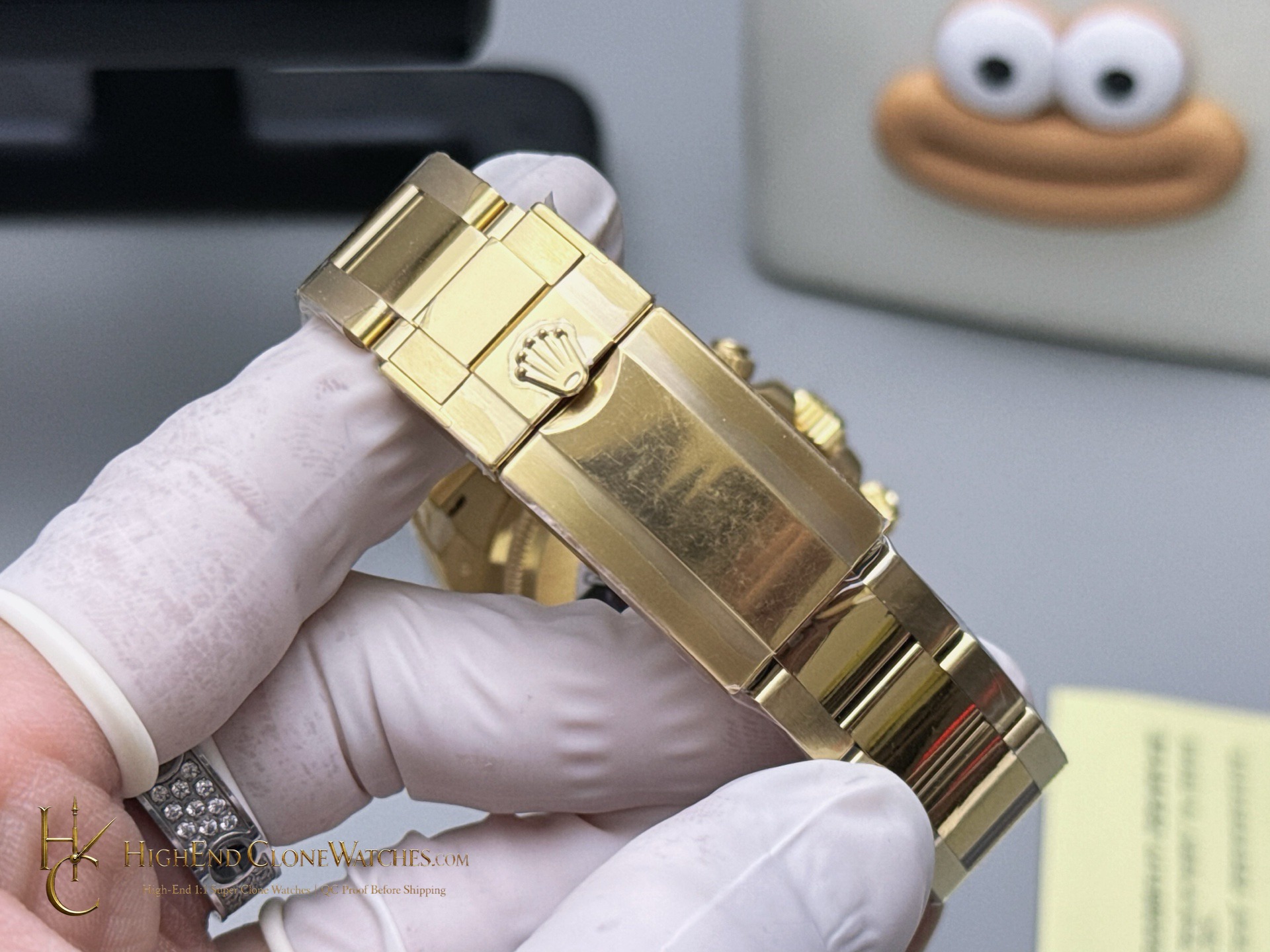 Rolex Daytona 126508-0006 crown and case detail super clone watch