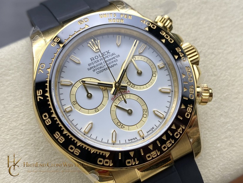Rolex Daytona 126518LN-0002 angled dial view super clone watch