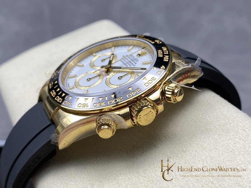 Rolex Daytona 126518LN-0002 crown and case detail super clone watch