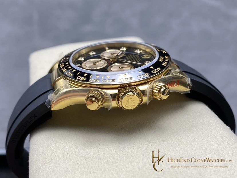Rolex Daytona M126518LN-0006 crown and case detail super clone watch