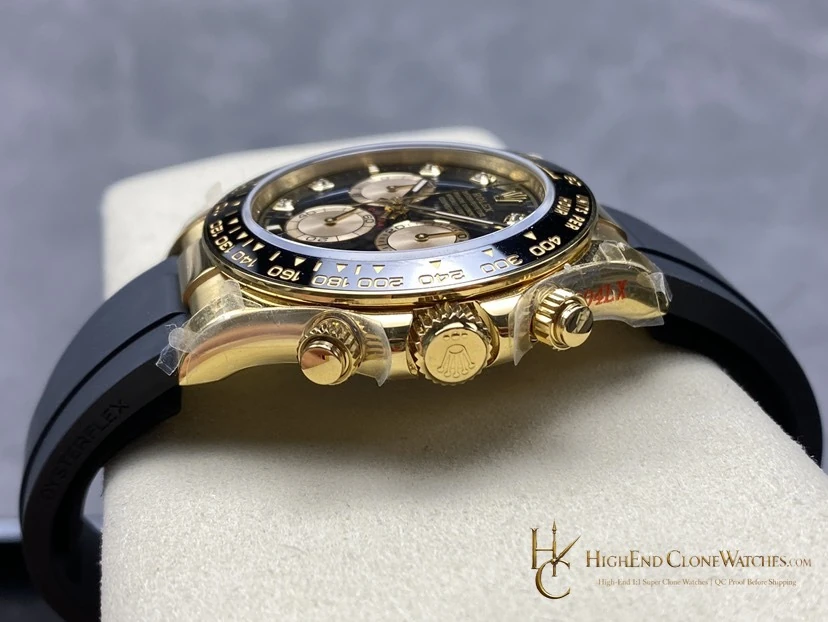 Rolex Daytona M126518LN-0006 crown and case detail super clone watch