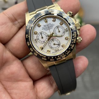 Rolex Daytona 116518LN-0045 angled dial view super clone watch