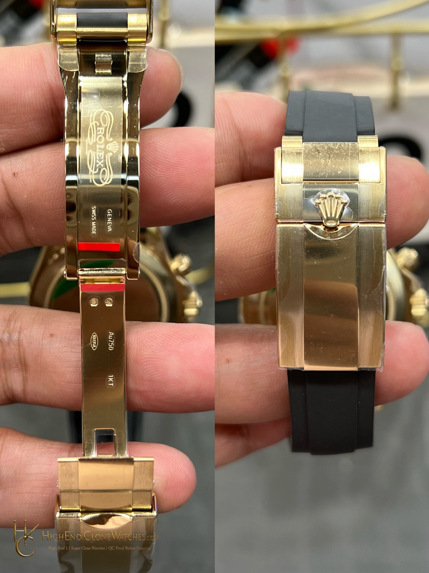 Rolex Daytona 116518LN-0045 buckle or clasp detail super clone watch