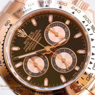 Rolex Daytona 116505 / 78595 angled dial view super clone watch