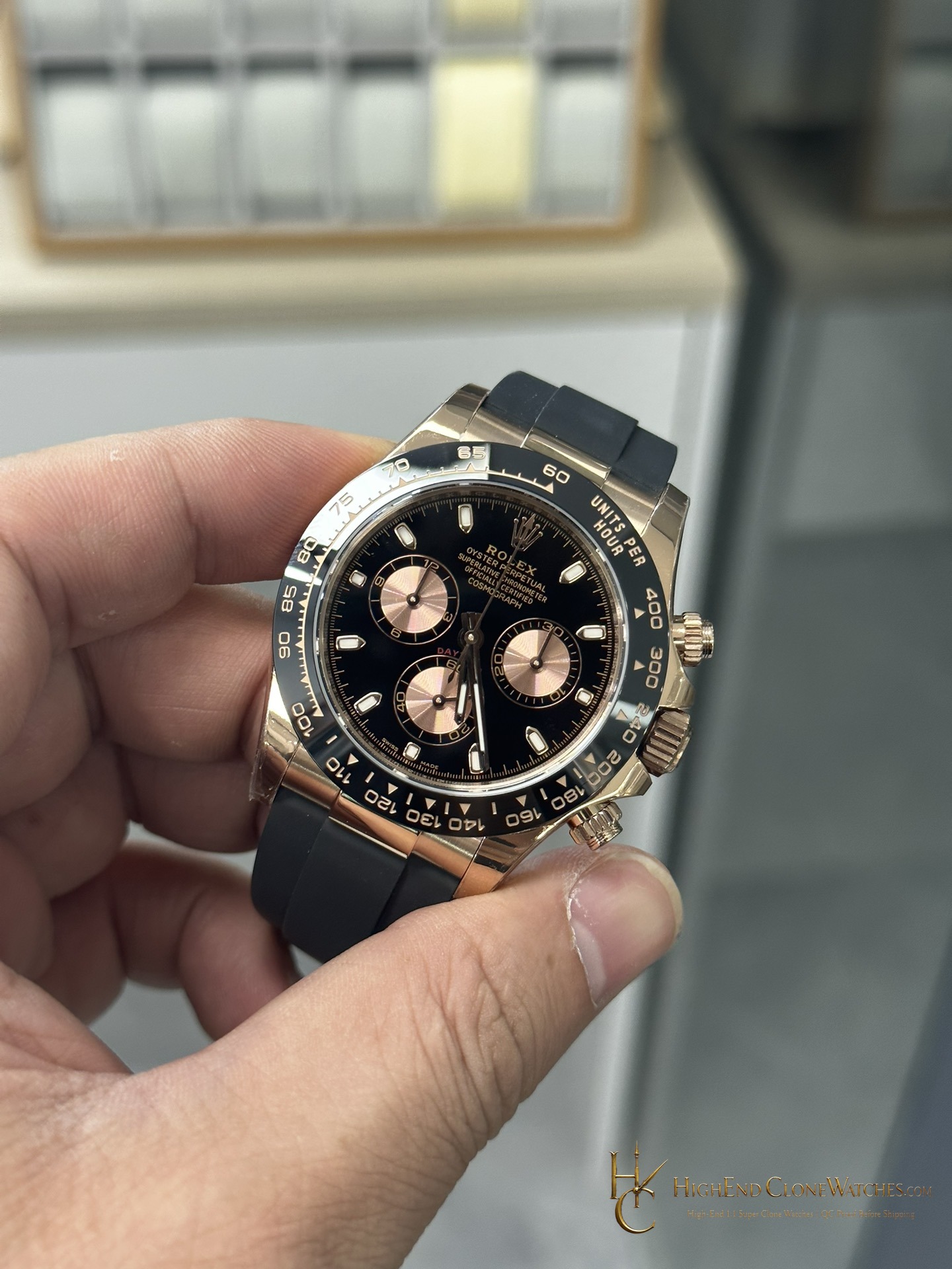 Rolex Daytona M116515LN-0012 dial and marker detail super clone watch