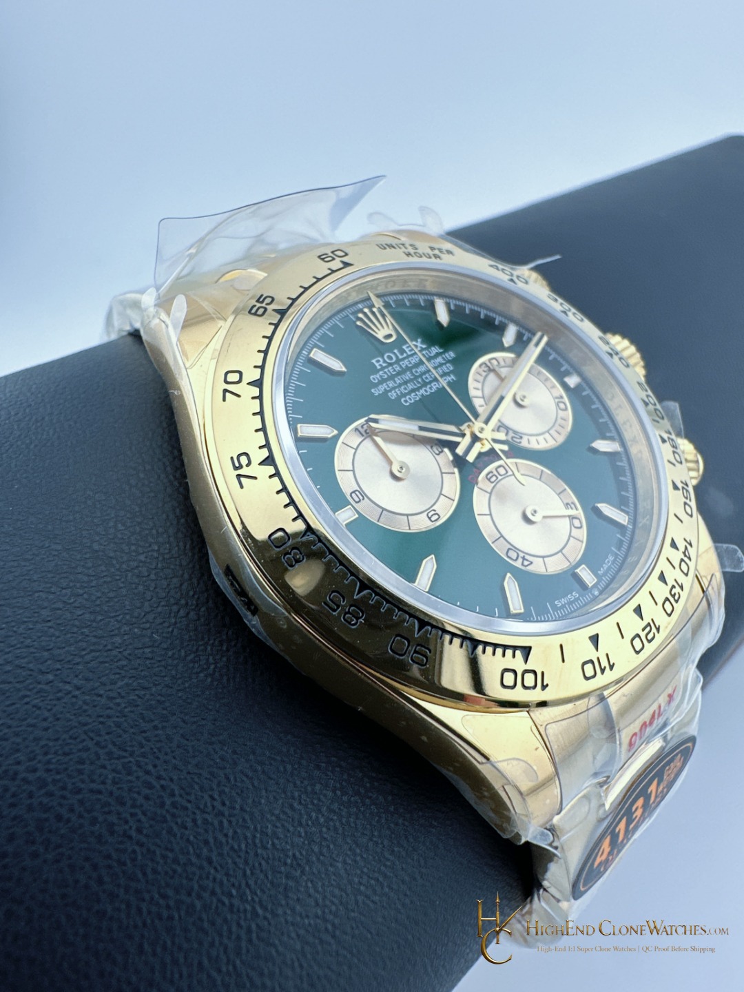 Rolex Daytona 126508 (John Mayer Style) crown and case detail super clone watch