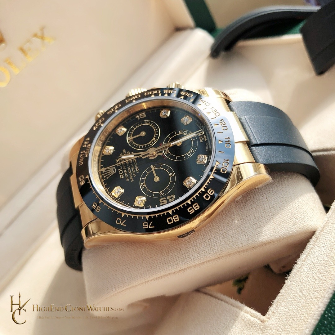 Rolex Daytona 116518LN-0046 bezel detail super clone watch
