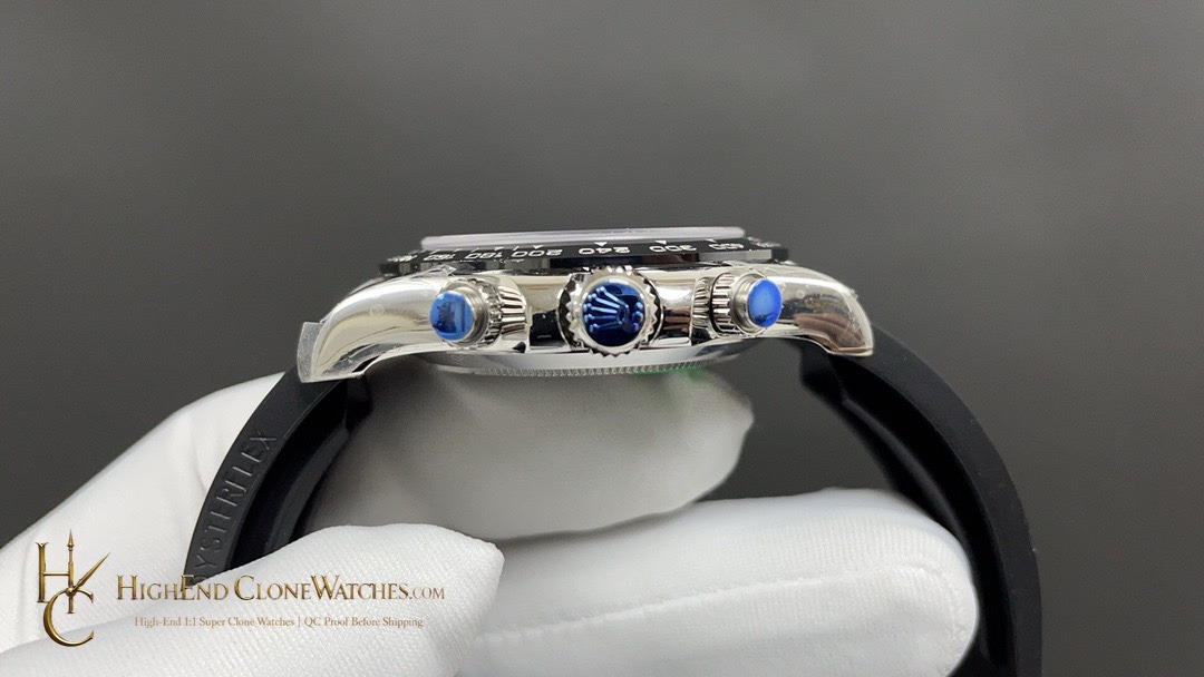 Rolex Daytona 116519LN-0025 bezel detail super clone watch