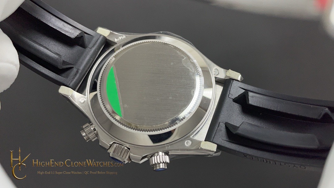 Rolex Daytona 116519LN-0025 crown and case detail super clone watch