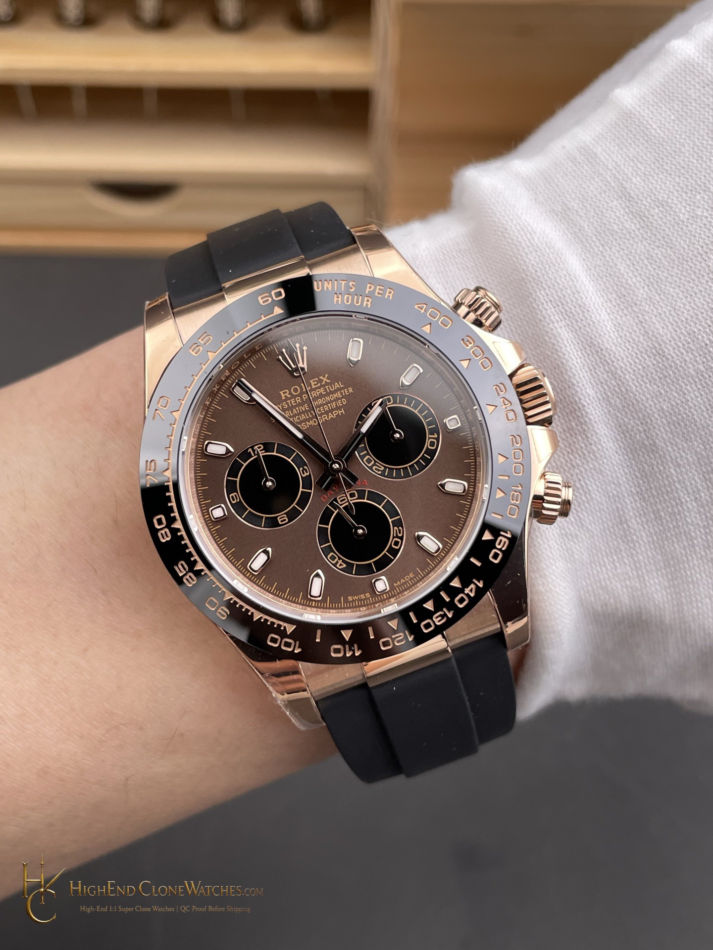 Rolex Daytona 116515 caseback view super clone watch