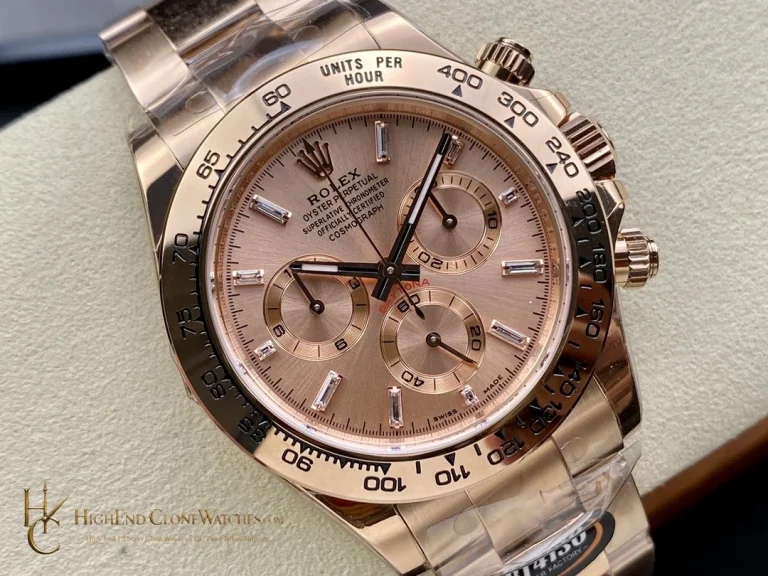Rolex Daytona 116505-0012 angled dial view super clone watch
