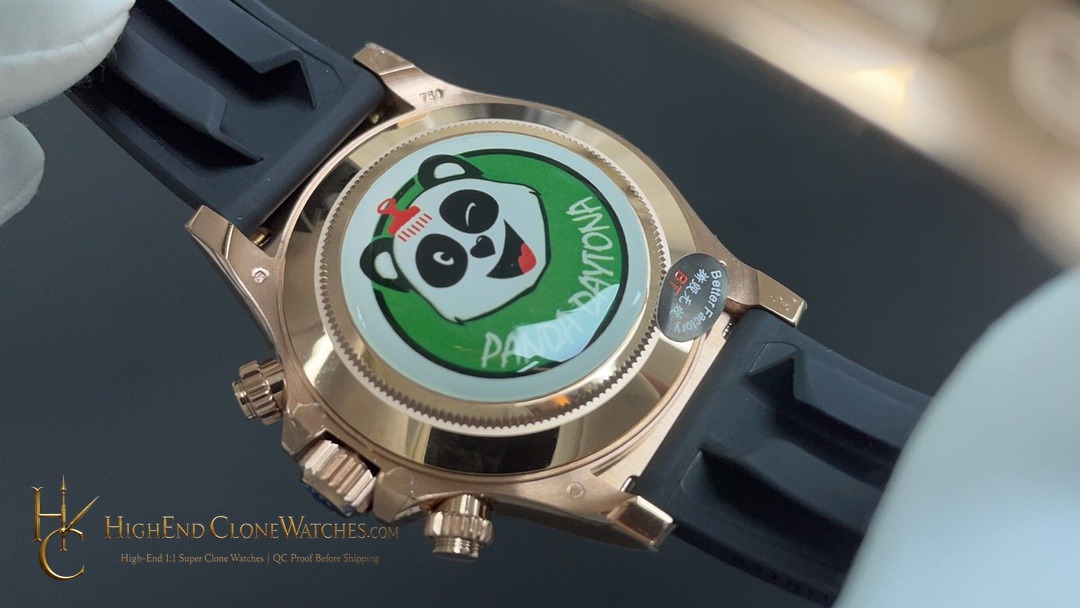 Rolex Daytona 116515LN-0057 crown and case detail super clone watch
