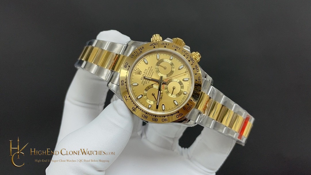Rolex Daytona 116503-0003 angled dial view super clone watch