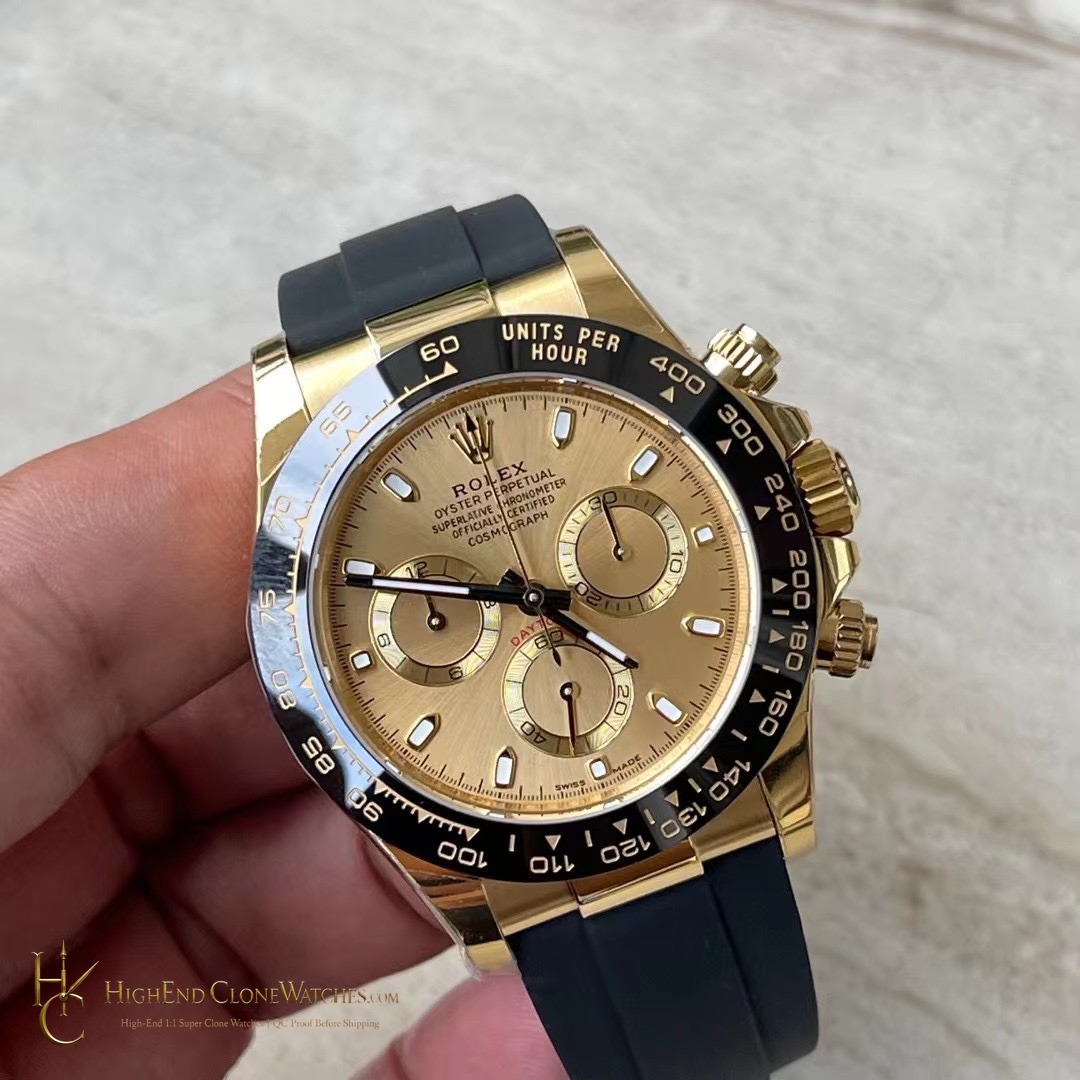 Rolex Daytona 116518LN-0042 angled dial view super clone watch
