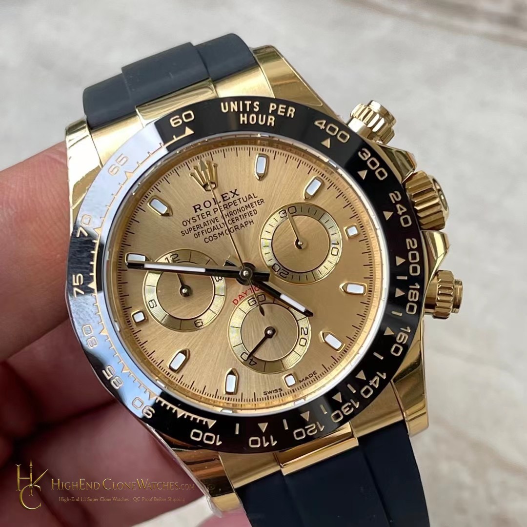 Rolex Daytona 116518LN-0042 bezel detail super clone watch