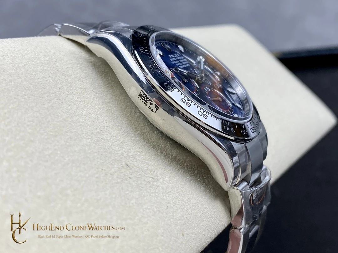 Rolex Daytona 116509-0071 crown and case detail super clone watch