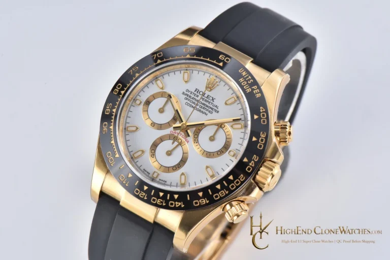 Rolex Daytona 116518LN-0041 angled dial view super clone watch