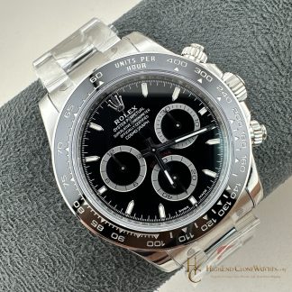 Rolex Daytona 126500LN-0002 angled dial view super clone watch