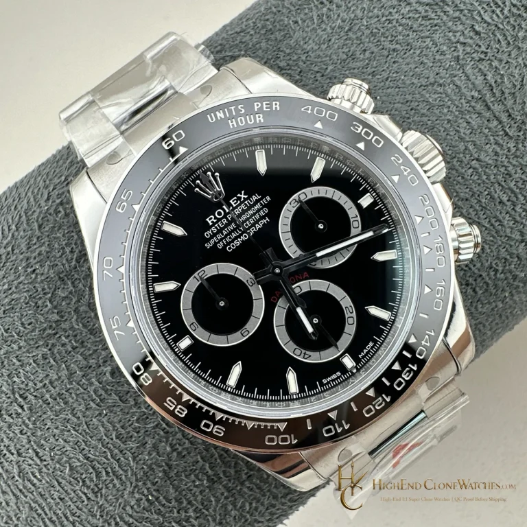 Rolex Daytona 126500LN-0002 angled dial view super clone watch