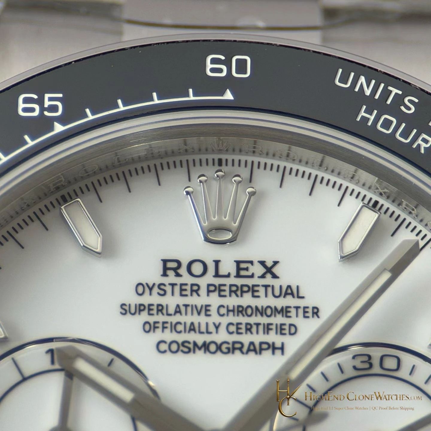 Rolex Daytona 126502-0001 bezel detail super clone watch